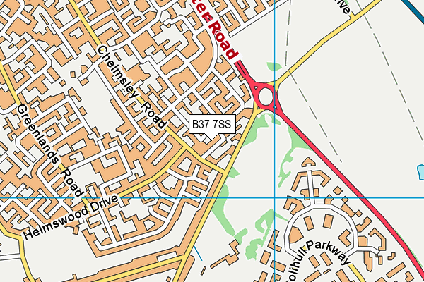 B37 7SS map - OS VectorMap District (Ordnance Survey)