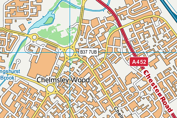 B37 7UB map - OS VectorMap District (Ordnance Survey)