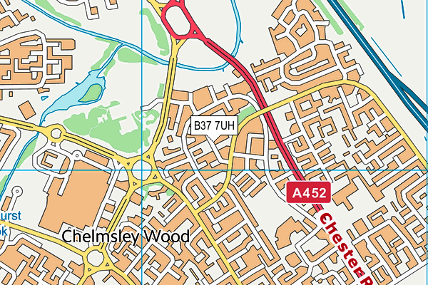 B37 7UH map - OS VectorMap District (Ordnance Survey)