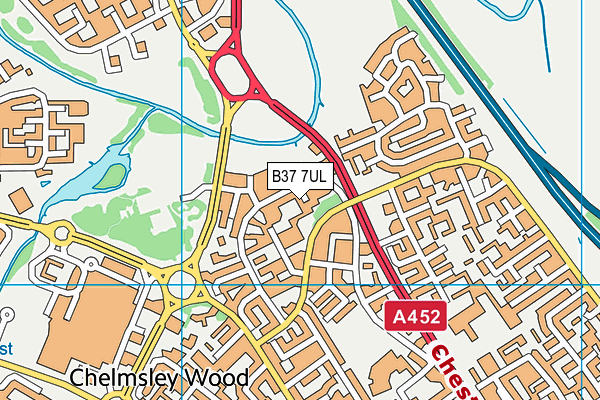 B37 7UL map - OS VectorMap District (Ordnance Survey)