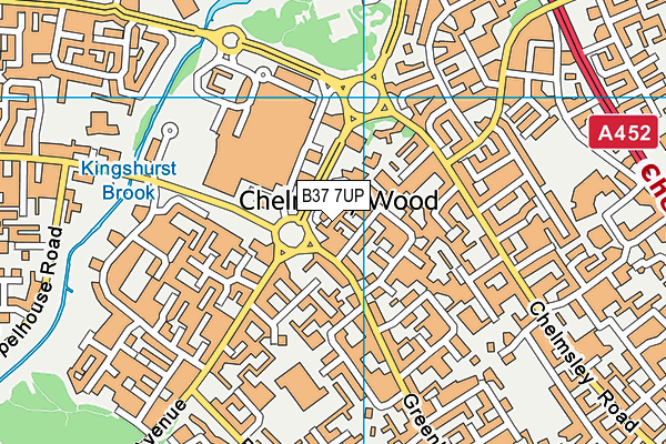 B37 7UP map - OS VectorMap District (Ordnance Survey)