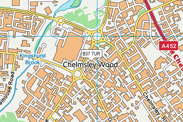 B37 7UR map - OS VectorMap District (Ordnance Survey)