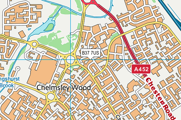 B37 7US map - OS VectorMap District (Ordnance Survey)