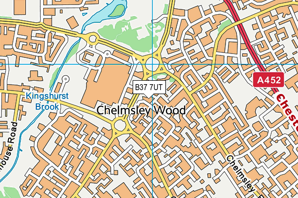 B37 7UT map - OS VectorMap District (Ordnance Survey)