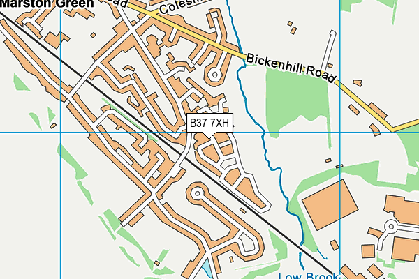 B37 7XH map - OS VectorMap District (Ordnance Survey)