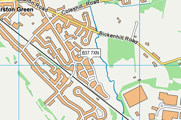 B37 7XN map - OS VectorMap District (Ordnance Survey)