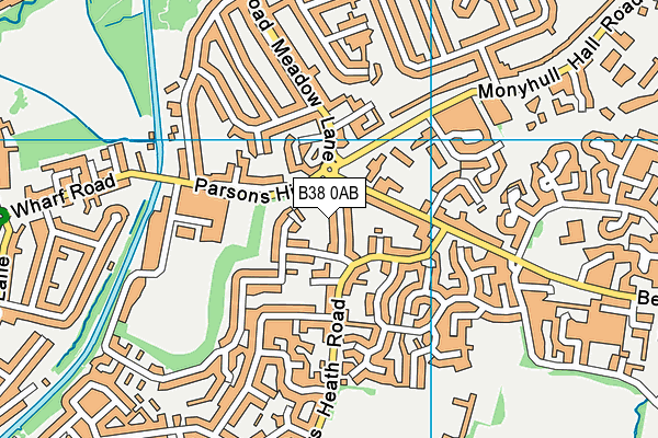 B38 0AB map - OS VectorMap District (Ordnance Survey)
