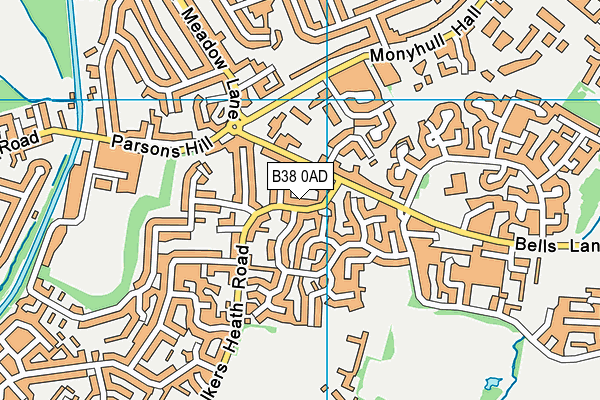 B38 0AD map - OS VectorMap District (Ordnance Survey)