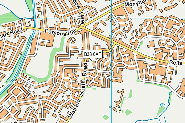 B38 0AF map - OS VectorMap District (Ordnance Survey)