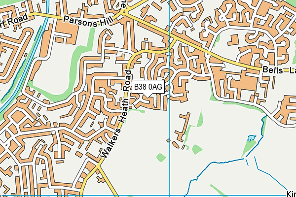 B38 0AG map - OS VectorMap District (Ordnance Survey)