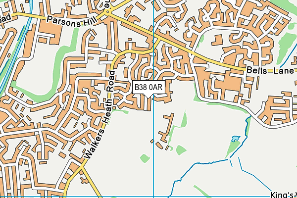 B38 0AR map - OS VectorMap District (Ordnance Survey)