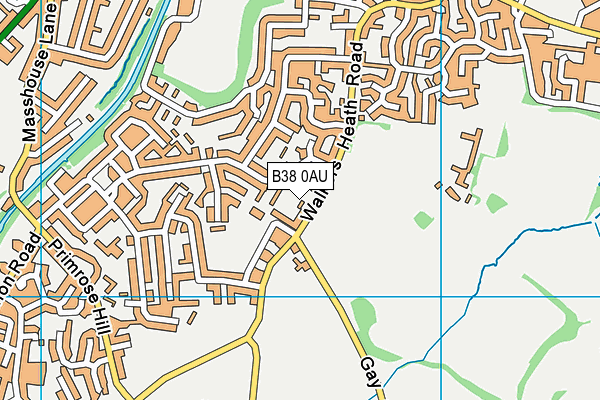 B38 0AU map - OS VectorMap District (Ordnance Survey)