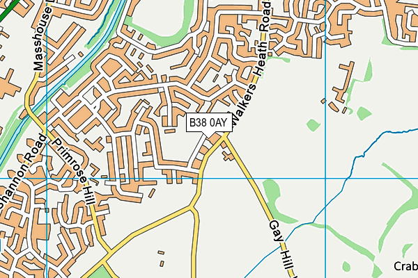 B38 0AY map - OS VectorMap District (Ordnance Survey)