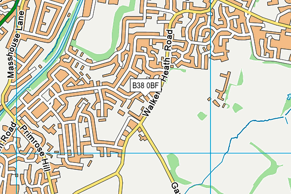 B38 0BF map - OS VectorMap District (Ordnance Survey)