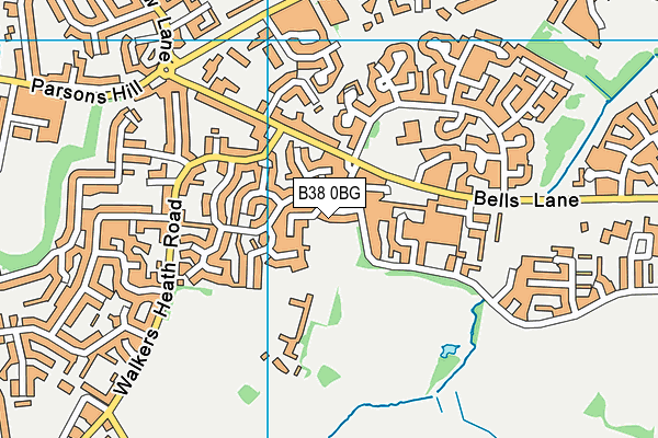 B38 0BG map - OS VectorMap District (Ordnance Survey)