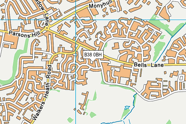 B38 0BH map - OS VectorMap District (Ordnance Survey)