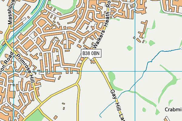 B38 0BN map - OS VectorMap District (Ordnance Survey)