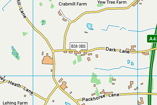 B38 0BS map - OS VectorMap District (Ordnance Survey)