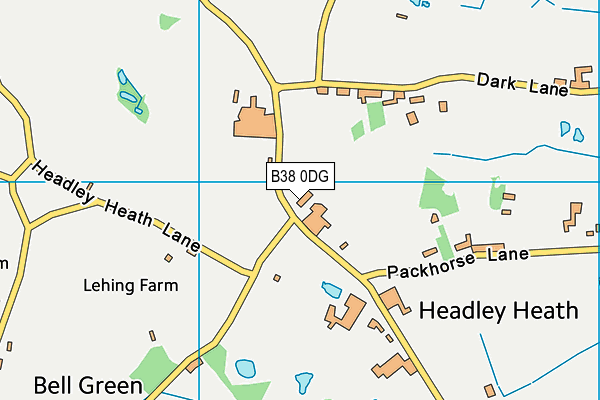 B38 0DG map - OS VectorMap District (Ordnance Survey)