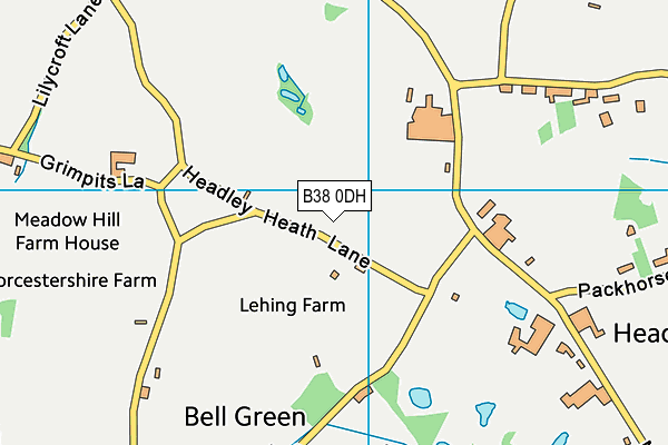 B38 0DH map - OS VectorMap District (Ordnance Survey)