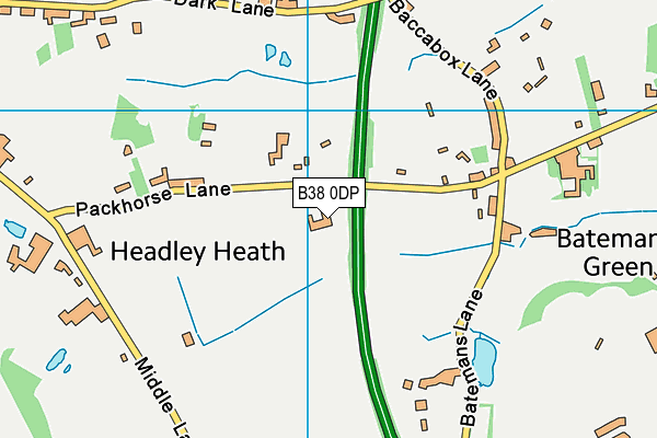 B38 0DP map - OS VectorMap District (Ordnance Survey)