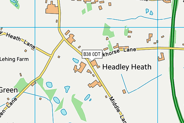 Bay Tree Farm map (B38 0DT) - OS VectorMap District (Ordnance Survey)