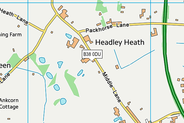 B38 0DU map - OS VectorMap District (Ordnance Survey)