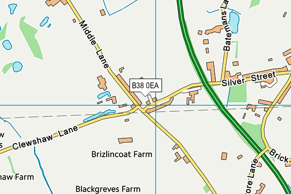 B38 0EA map - OS VectorMap District (Ordnance Survey)