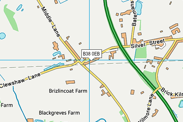 B38 0EB map - OS VectorMap District (Ordnance Survey)