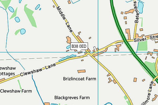 B38 0ED map - OS VectorMap District (Ordnance Survey)