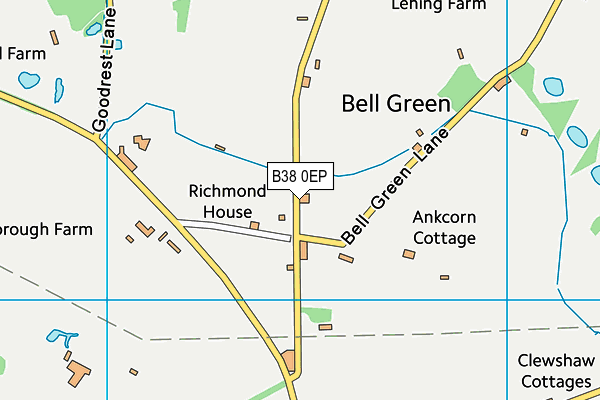 B38 0EP map - OS VectorMap District (Ordnance Survey)