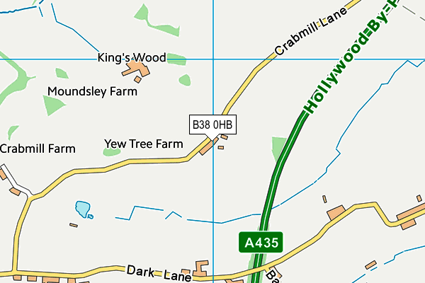 B38 0HB map - OS VectorMap District (Ordnance Survey)