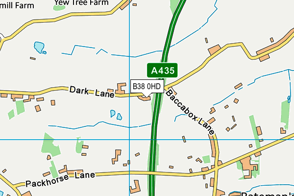 B38 0HD map - OS VectorMap District (Ordnance Survey)