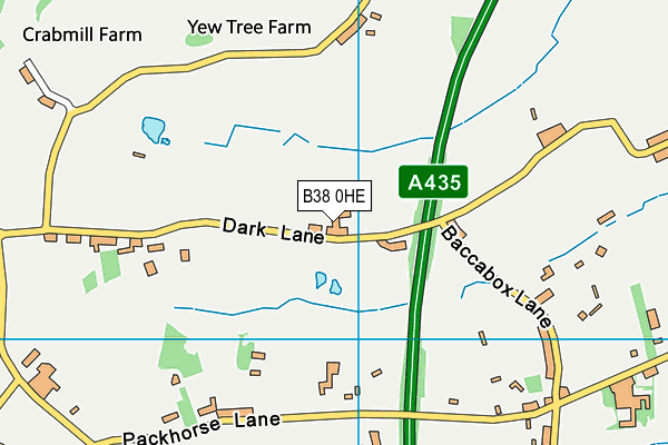 B38 0HE map - OS VectorMap District (Ordnance Survey)