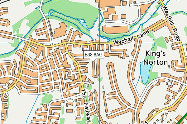 B38 8AG map - OS VectorMap District (Ordnance Survey)