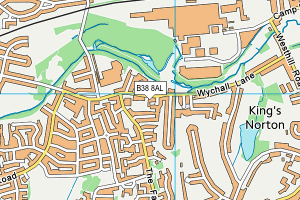 B38 8AL map - OS VectorMap District (Ordnance Survey)