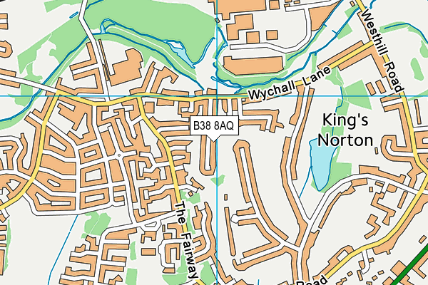 B38 8AQ map - OS VectorMap District (Ordnance Survey)