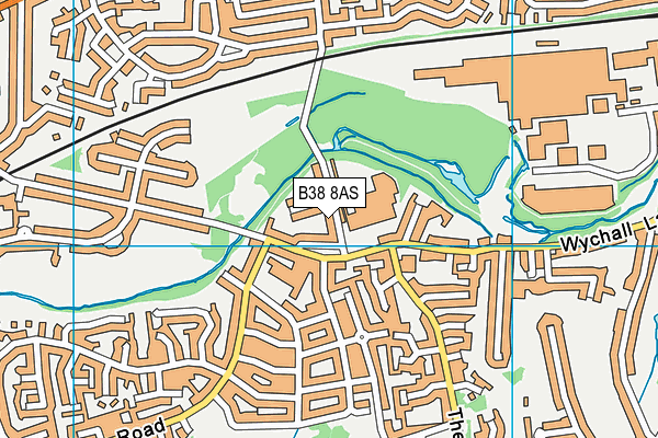 B38 8AS map - OS VectorMap District (Ordnance Survey)