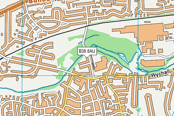 B38 8AU map - OS VectorMap District (Ordnance Survey)