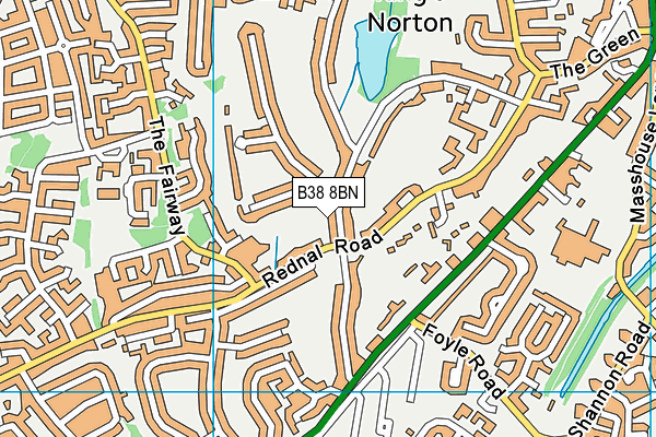 B38 8BN map - OS VectorMap District (Ordnance Survey)