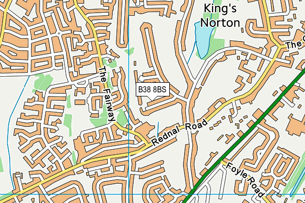 B38 8BS map - OS VectorMap District (Ordnance Survey)