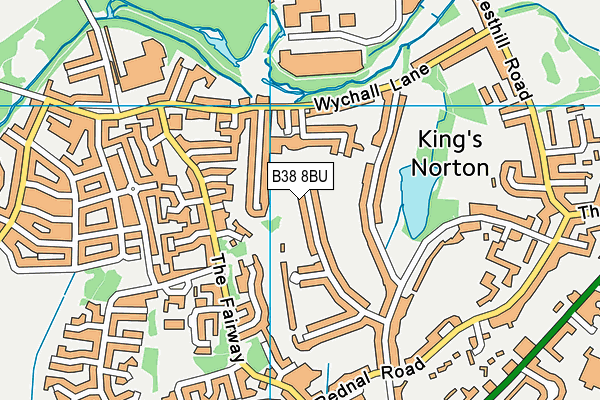 B38 8BU map - OS VectorMap District (Ordnance Survey)