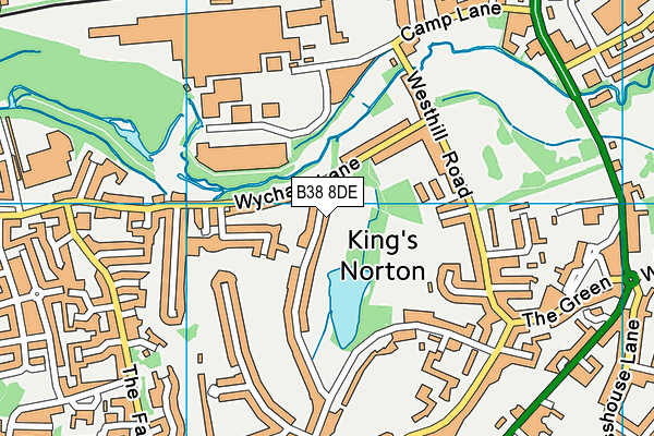 B38 8DE map - OS VectorMap District (Ordnance Survey)