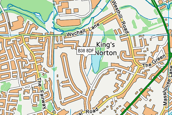 B38 8DF map - OS VectorMap District (Ordnance Survey)