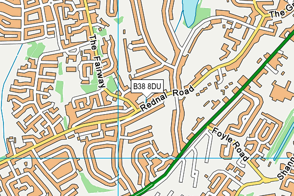 B38 8DU map - OS VectorMap District (Ordnance Survey)