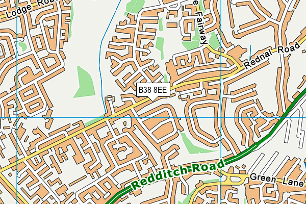 B38 8EE map - OS VectorMap District (Ordnance Survey)