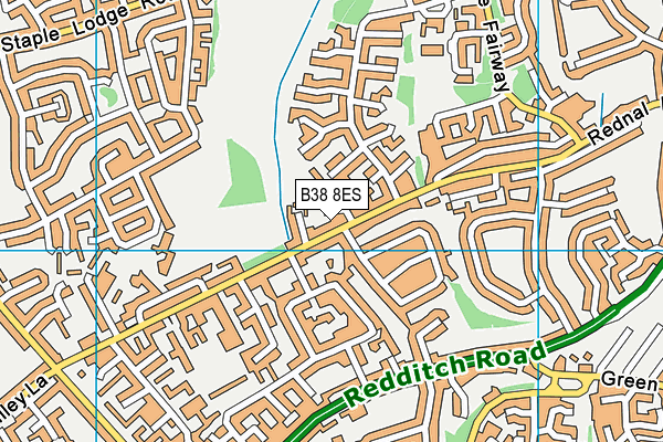 B38 8ES map - OS VectorMap District (Ordnance Survey)