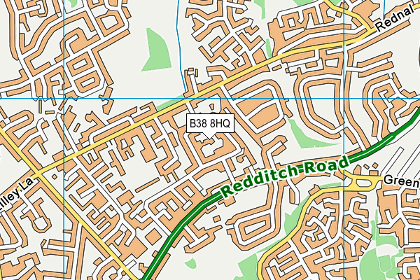 B38 8HQ map - OS VectorMap District (Ordnance Survey)