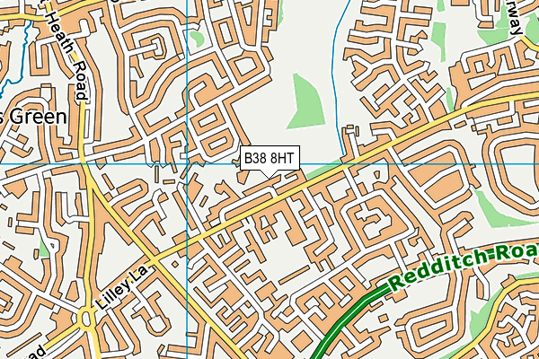 B38 8HT map - OS VectorMap District (Ordnance Survey)