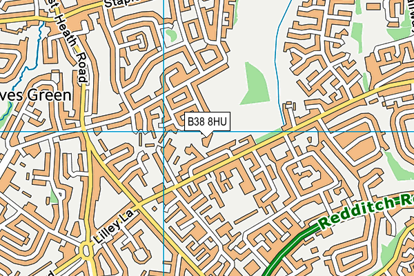 West Heath Primary School map (B38 8HU) - OS VectorMap District (Ordnance Survey)